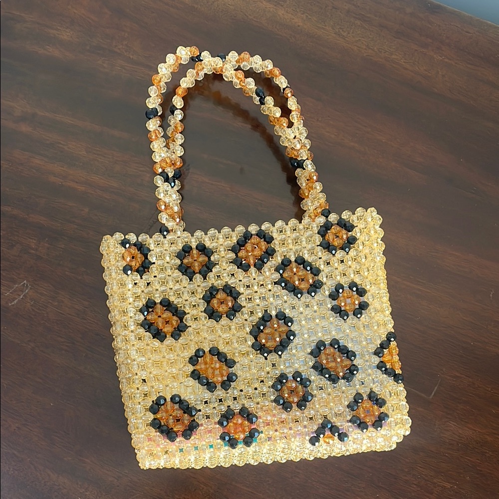 ARCHIVE SUSAN ALEXANDRA Leopard Beaded Handbag